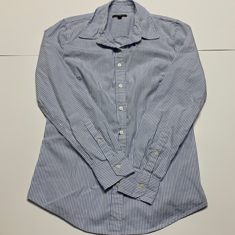 GAP Blue and White Striped Button Down